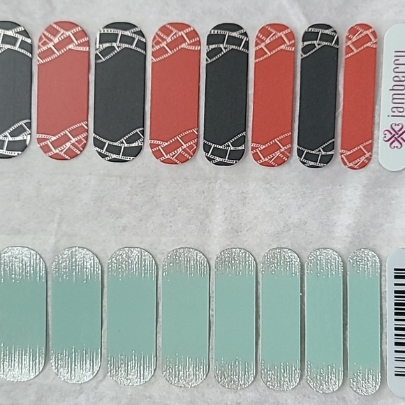 Jamberry Nail Lot - Blushing Floral, Metallic Berry, Iced, Luna, Silver Frost - Picture 5 of 11